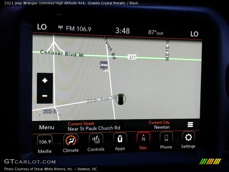 Navigation of 2021 Wrangler Unlimited High Altitude 4x4