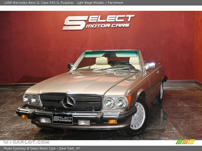 Light Beige Metallic / Parchment 1988 Mercedes-Benz SL Class 560 SL Roadster