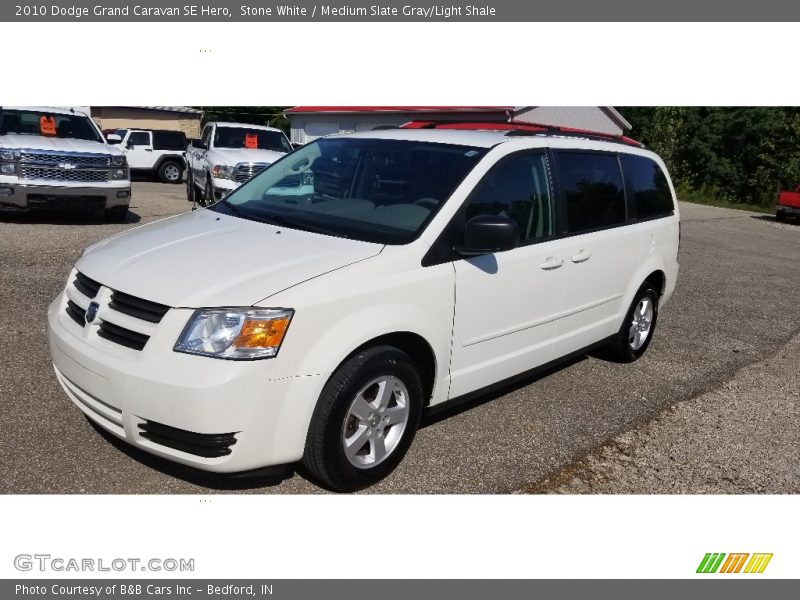 Stone White / Medium Slate Gray/Light Shale 2010 Dodge Grand Caravan SE Hero