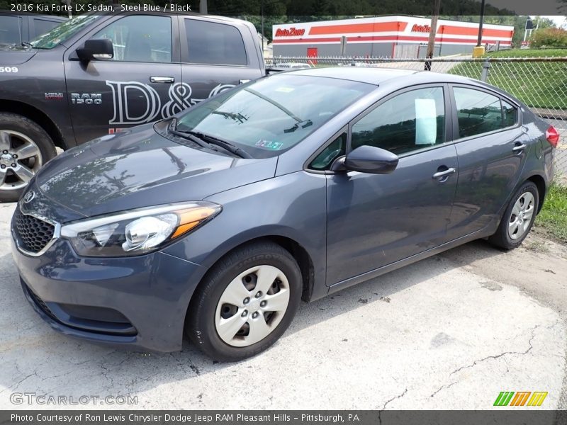 Steel Blue / Black 2016 Kia Forte LX Sedan