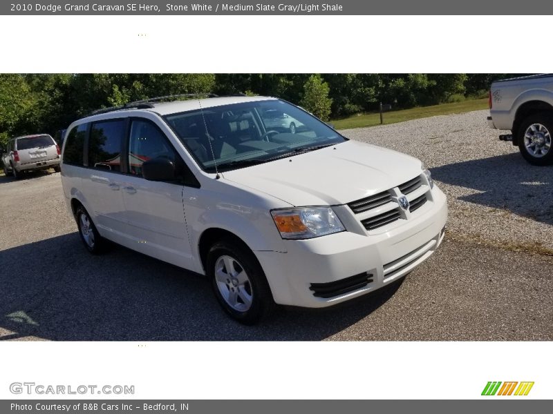 Stone White / Medium Slate Gray/Light Shale 2010 Dodge Grand Caravan SE Hero