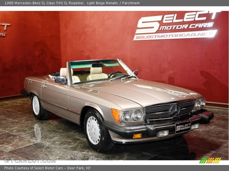 Light Beige Metallic / Parchment 1988 Mercedes-Benz SL Class 560 SL Roadster