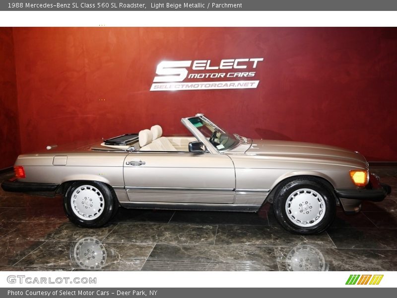 Light Beige Metallic / Parchment 1988 Mercedes-Benz SL Class 560 SL Roadster