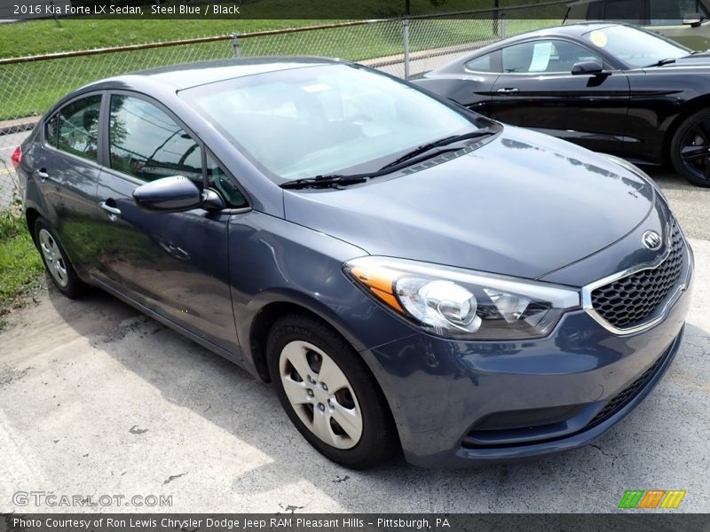 Steel Blue / Black 2016 Kia Forte LX Sedan