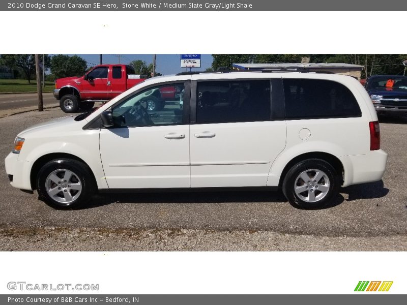 Stone White / Medium Slate Gray/Light Shale 2010 Dodge Grand Caravan SE Hero