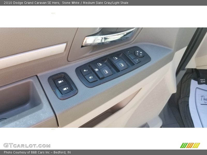 Stone White / Medium Slate Gray/Light Shale 2010 Dodge Grand Caravan SE Hero