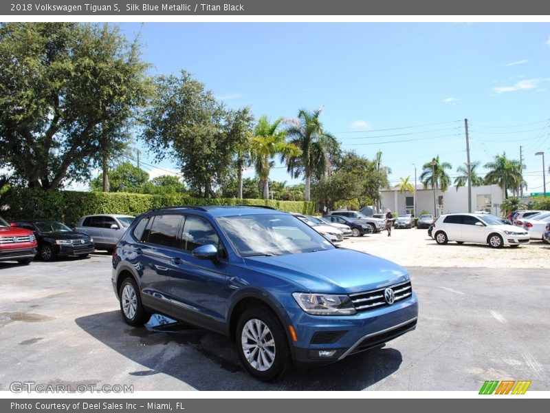 Silk Blue Metallic / Titan Black 2018 Volkswagen Tiguan S