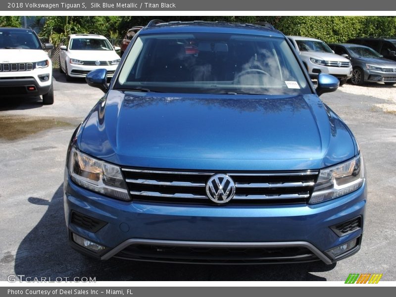 Silk Blue Metallic / Titan Black 2018 Volkswagen Tiguan S