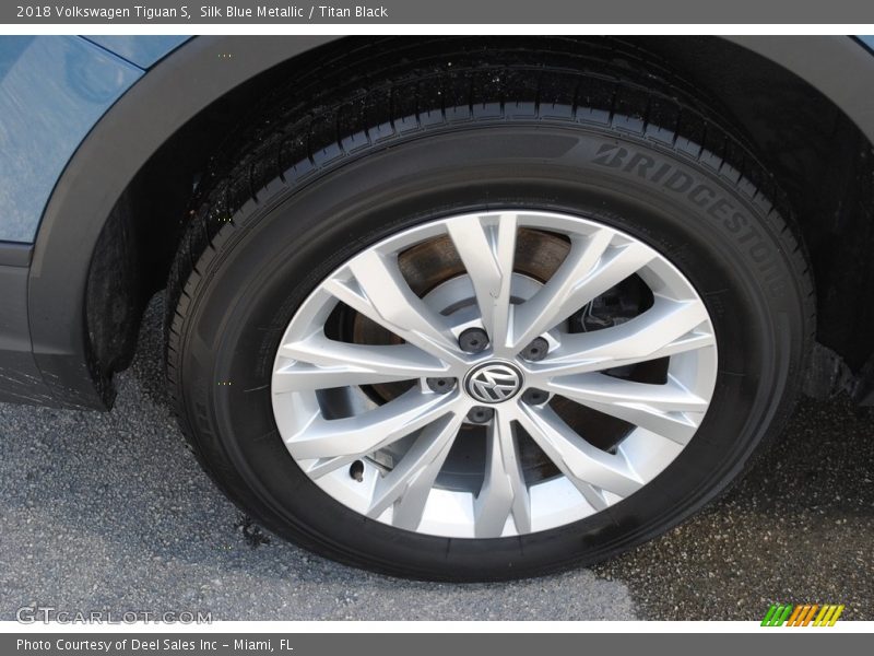 Silk Blue Metallic / Titan Black 2018 Volkswagen Tiguan S