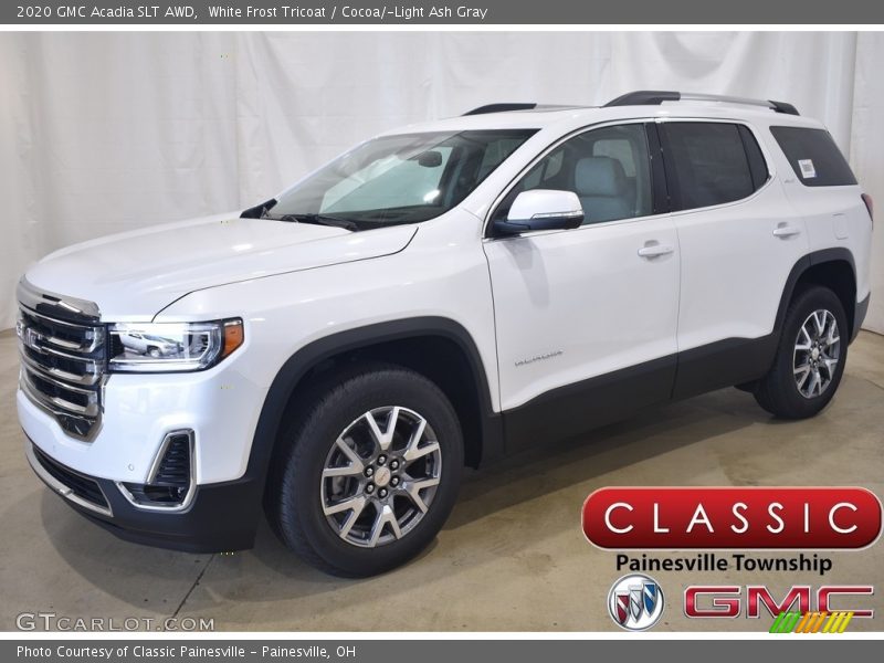 White Frost Tricoat / Cocoa/­Light Ash Gray 2020 GMC Acadia SLT AWD