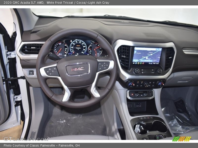 White Frost Tricoat / Cocoa/­Light Ash Gray 2020 GMC Acadia SLT AWD
