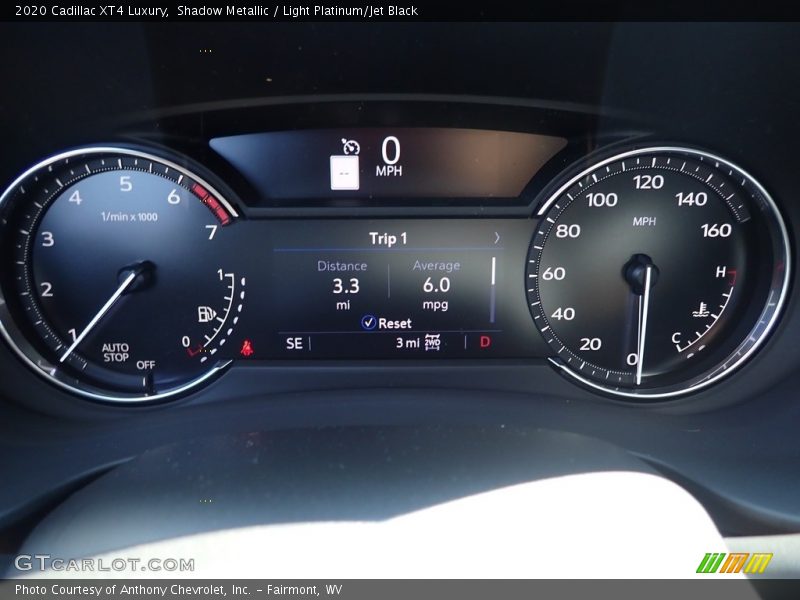 Shadow Metallic / Light Platinum/Jet Black 2020 Cadillac XT4 Luxury