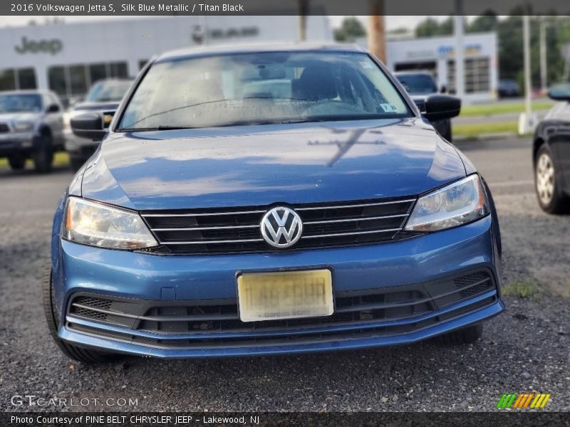Silk Blue Metallic / Titan Black 2016 Volkswagen Jetta S