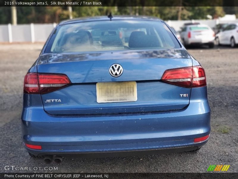 Silk Blue Metallic / Titan Black 2016 Volkswagen Jetta S