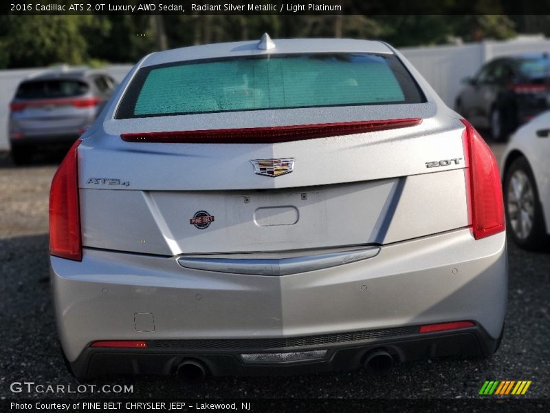 Radiant Silver Metallic / Light Platinum 2016 Cadillac ATS 2.0T Luxury AWD Sedan