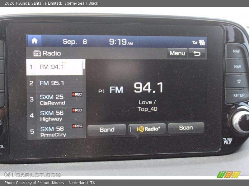 Stormy Sea / Black 2020 Hyundai Santa Fe Limited