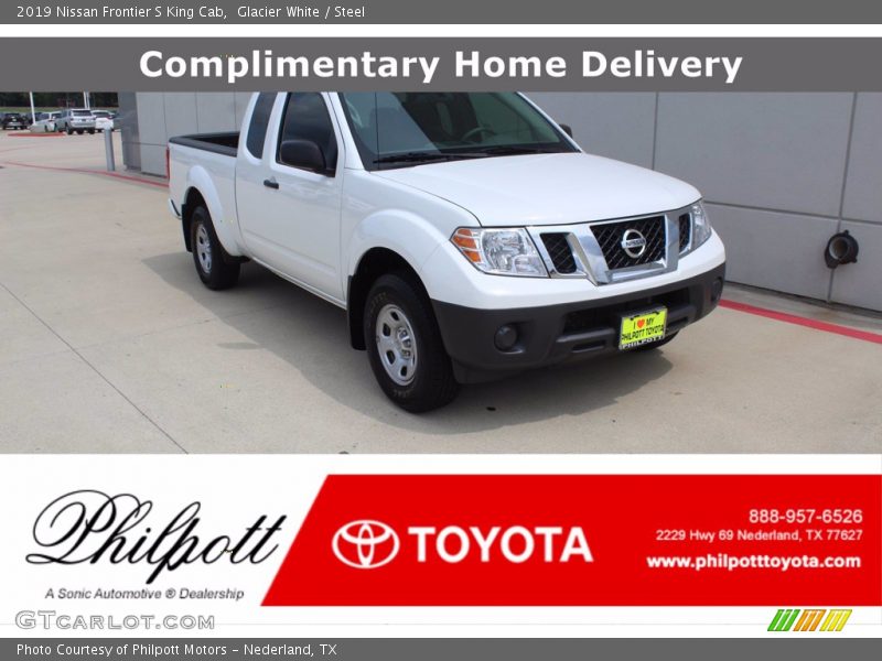 Glacier White / Steel 2019 Nissan Frontier S King Cab