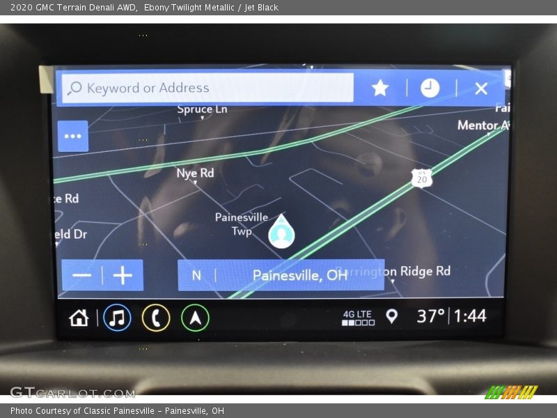 Ebony Twilight Metallic / Jet Black 2020 GMC Terrain Denali AWD