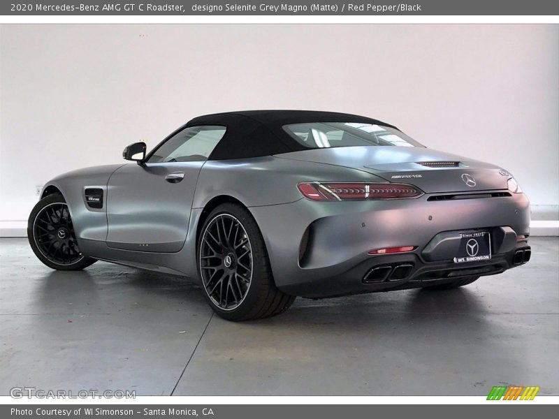 designo Selenite Grey Magno (Matte) / Red Pepper/Black 2020 Mercedes-Benz AMG GT C Roadster