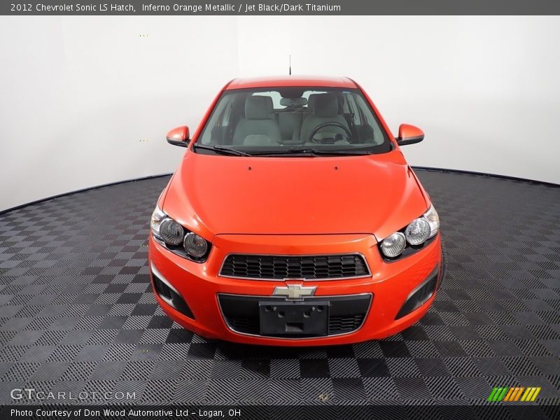 Inferno Orange Metallic / Jet Black/Dark Titanium 2012 Chevrolet Sonic LS Hatch