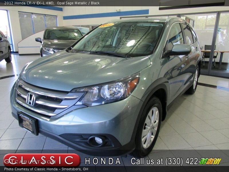 Opal Sage Metallic / Black 2012 Honda CR-V EX-L 4WD