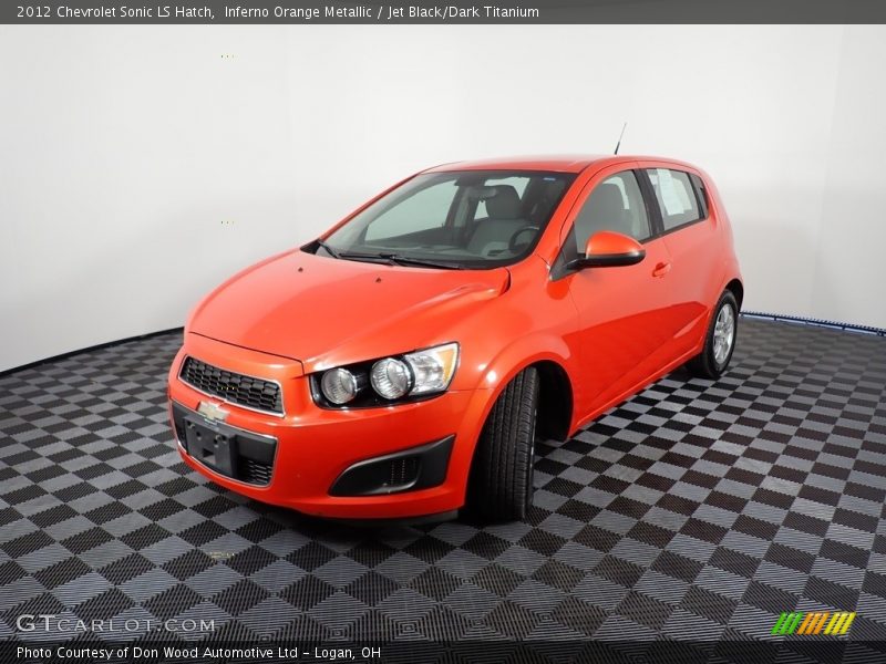 Inferno Orange Metallic / Jet Black/Dark Titanium 2012 Chevrolet Sonic LS Hatch