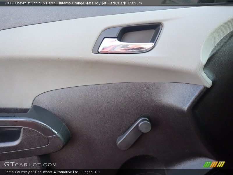 Inferno Orange Metallic / Jet Black/Dark Titanium 2012 Chevrolet Sonic LS Hatch