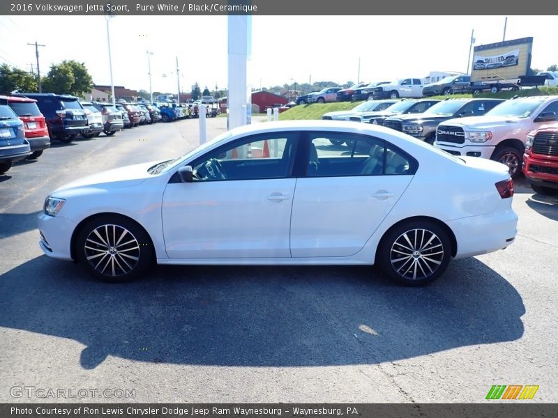 Pure White / Black/Ceramique 2016 Volkswagen Jetta Sport