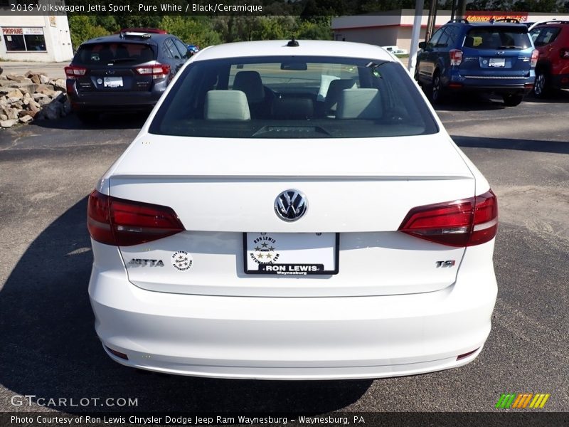 Pure White / Black/Ceramique 2016 Volkswagen Jetta Sport