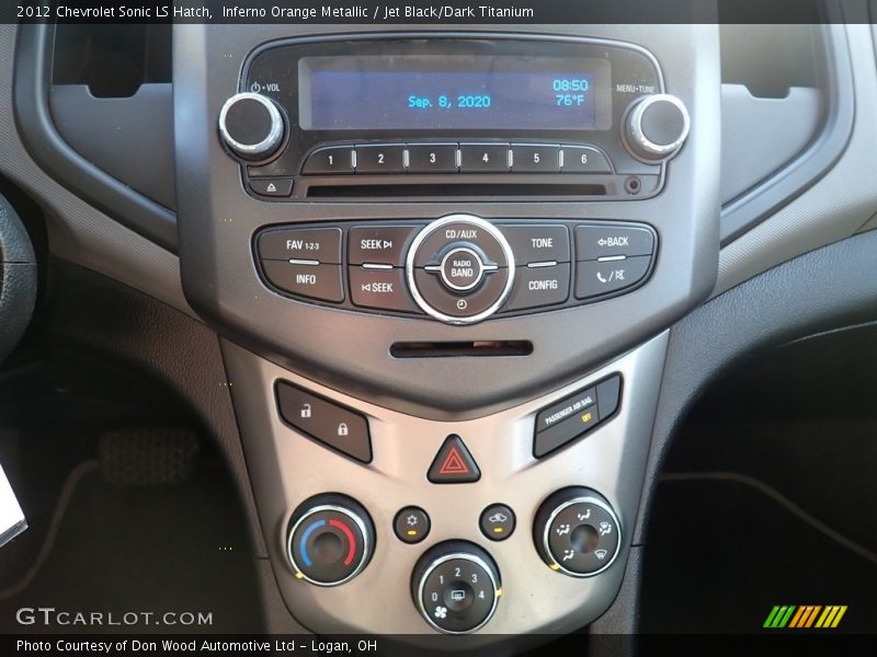 Inferno Orange Metallic / Jet Black/Dark Titanium 2012 Chevrolet Sonic LS Hatch