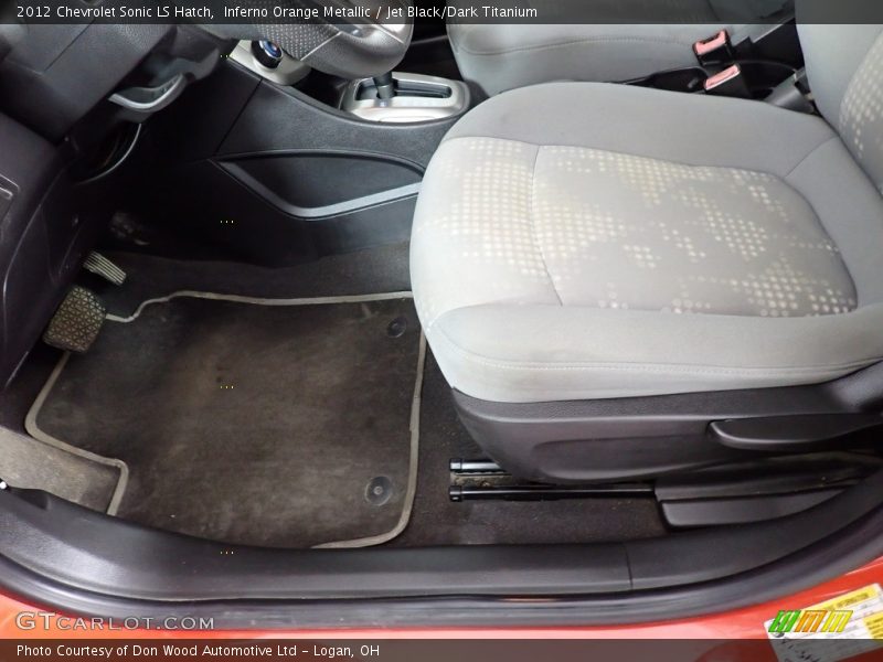 Inferno Orange Metallic / Jet Black/Dark Titanium 2012 Chevrolet Sonic LS Hatch