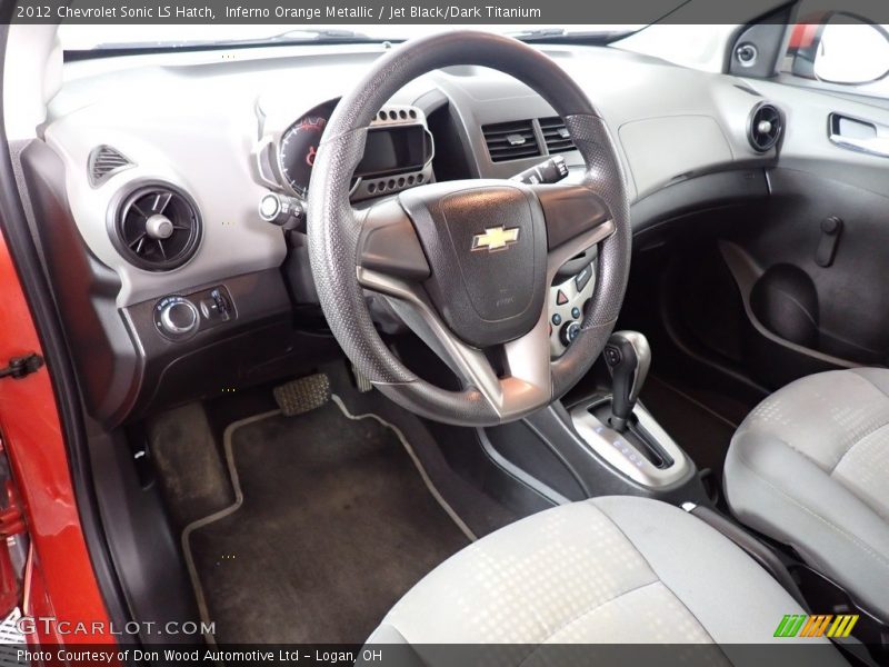 Inferno Orange Metallic / Jet Black/Dark Titanium 2012 Chevrolet Sonic LS Hatch