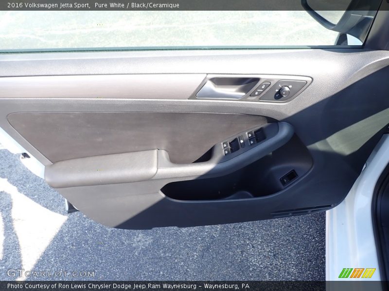 Pure White / Black/Ceramique 2016 Volkswagen Jetta Sport