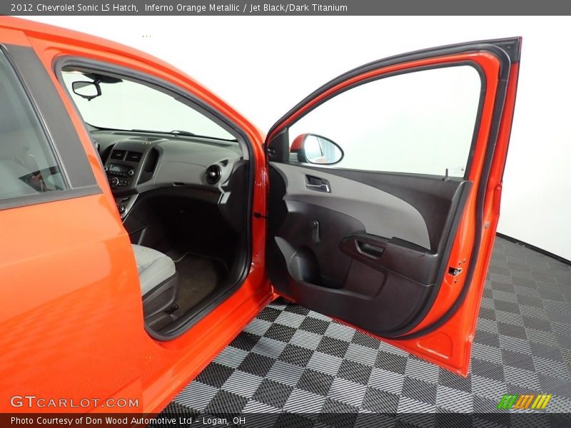 Inferno Orange Metallic / Jet Black/Dark Titanium 2012 Chevrolet Sonic LS Hatch