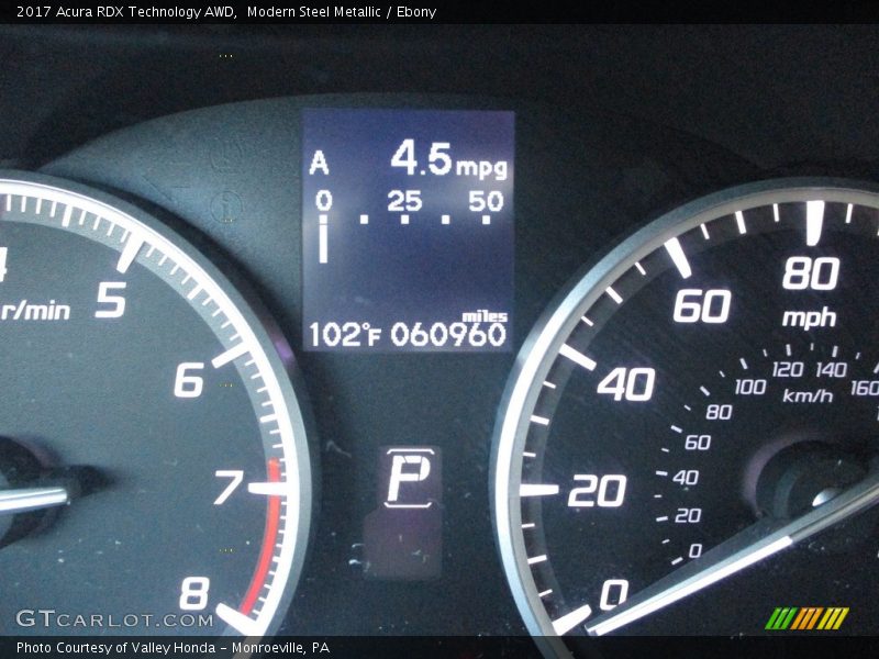 Modern Steel Metallic / Ebony 2017 Acura RDX Technology AWD