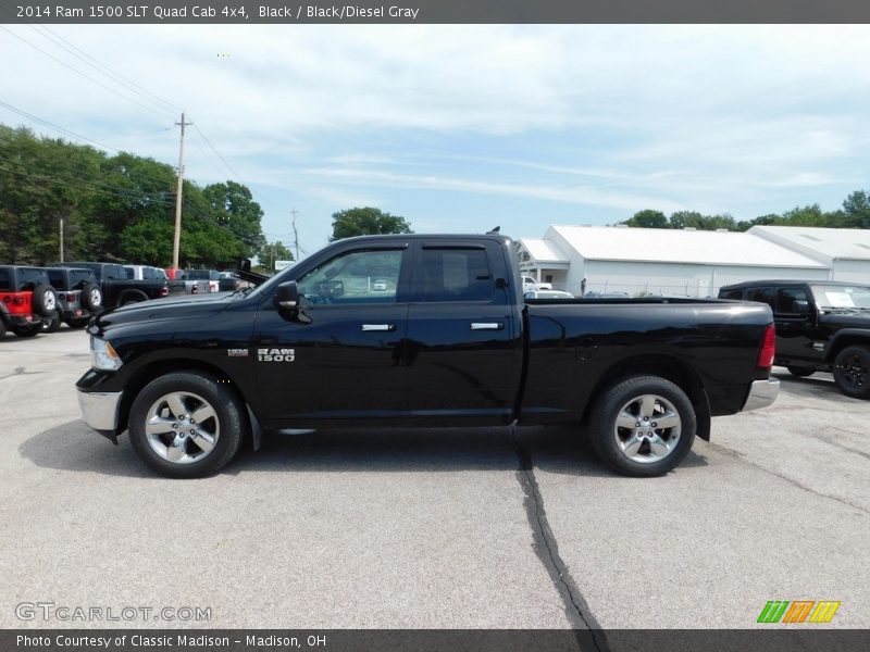 Black / Black/Diesel Gray 2014 Ram 1500 SLT Quad Cab 4x4