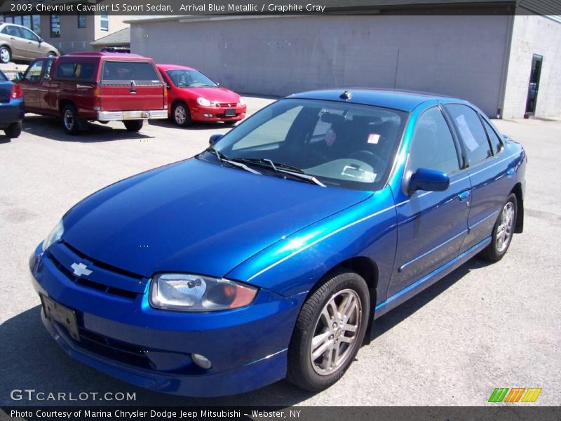 Arrival Blue Metallic / Graphite Gray 2003 Chevrolet Cavalier LS Sport Sedan