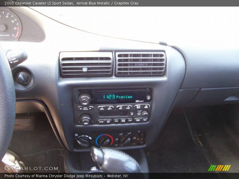 Arrival Blue Metallic / Graphite Gray 2003 Chevrolet Cavalier LS Sport Sedan