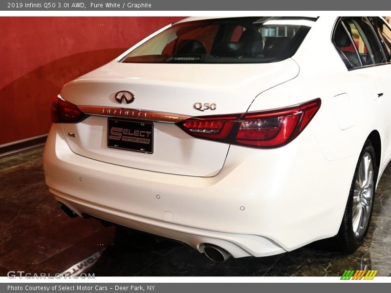 Pure White / Graphite 2019 Infiniti Q50 3.0t AWD