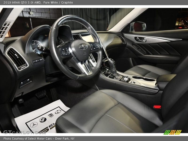 Pure White / Graphite 2019 Infiniti Q50 3.0t AWD