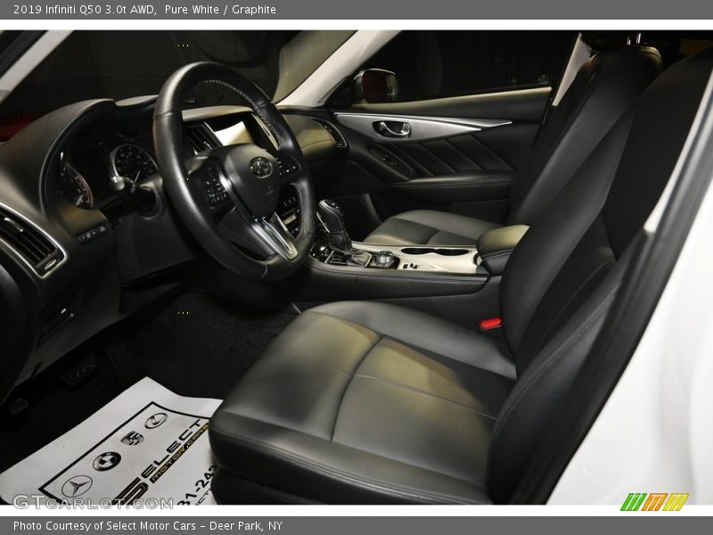 Pure White / Graphite 2019 Infiniti Q50 3.0t AWD