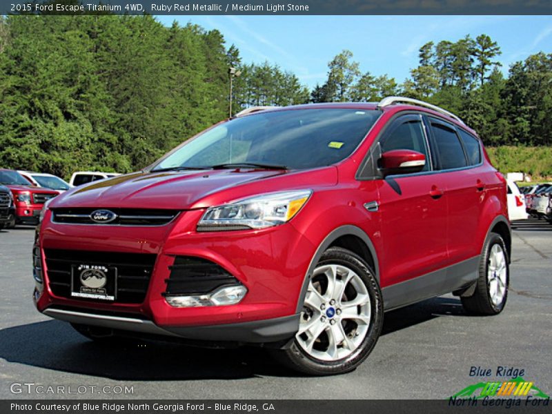 Ruby Red Metallic / Medium Light Stone 2015 Ford Escape Titanium 4WD