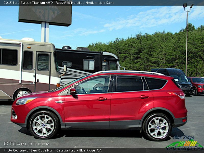 Ruby Red Metallic / Medium Light Stone 2015 Ford Escape Titanium 4WD