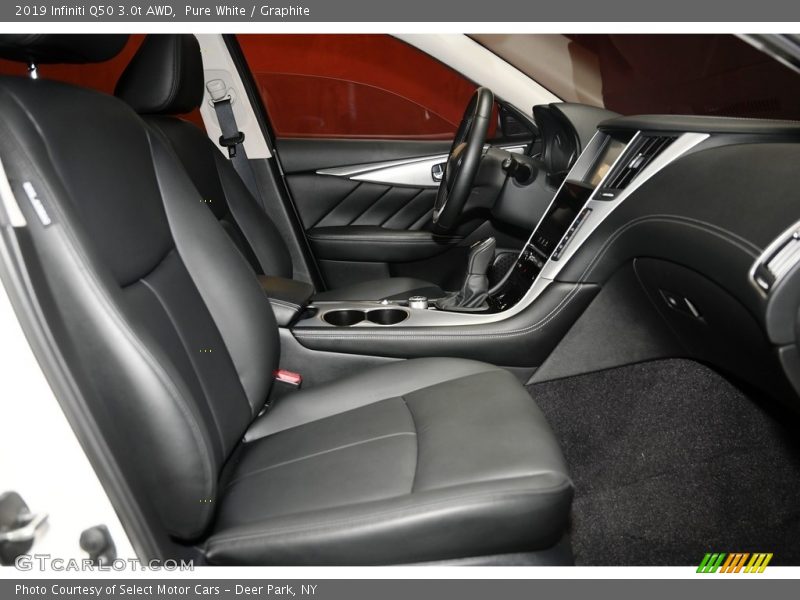 Pure White / Graphite 2019 Infiniti Q50 3.0t AWD