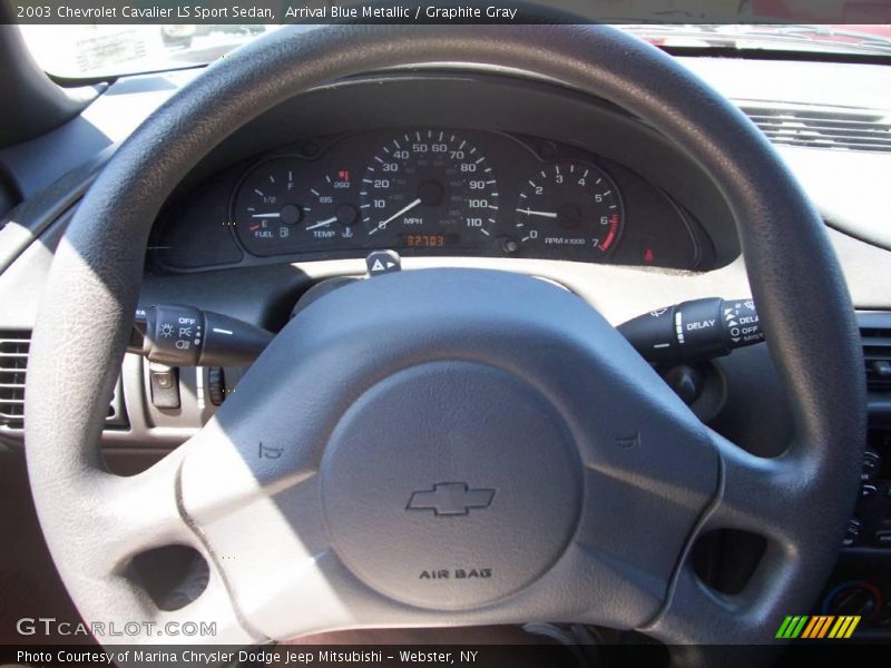 Arrival Blue Metallic / Graphite Gray 2003 Chevrolet Cavalier LS Sport Sedan