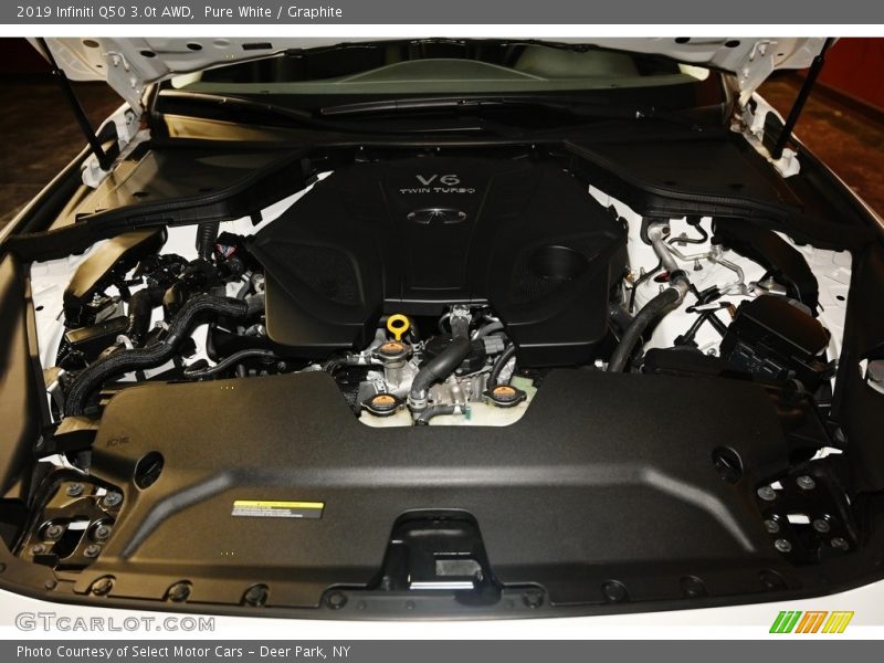 Pure White / Graphite 2019 Infiniti Q50 3.0t AWD