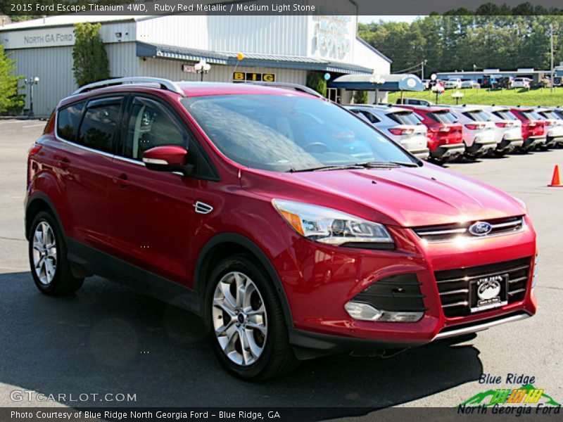 Ruby Red Metallic / Medium Light Stone 2015 Ford Escape Titanium 4WD