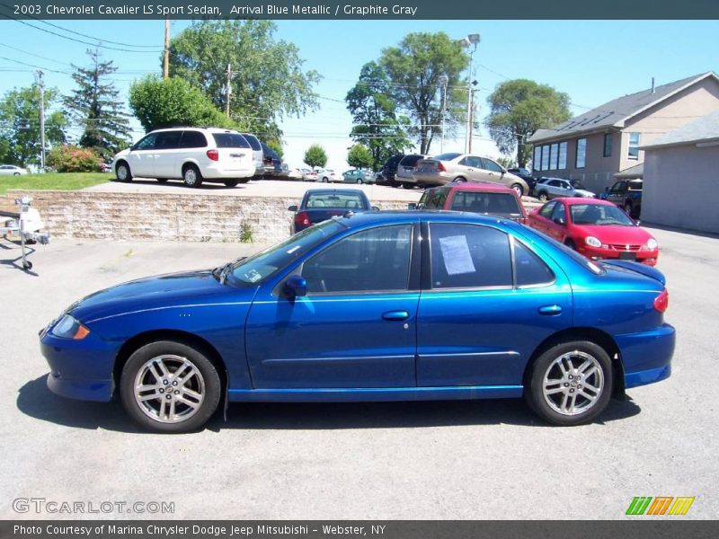 Arrival Blue Metallic / Graphite Gray 2003 Chevrolet Cavalier LS Sport Sedan
