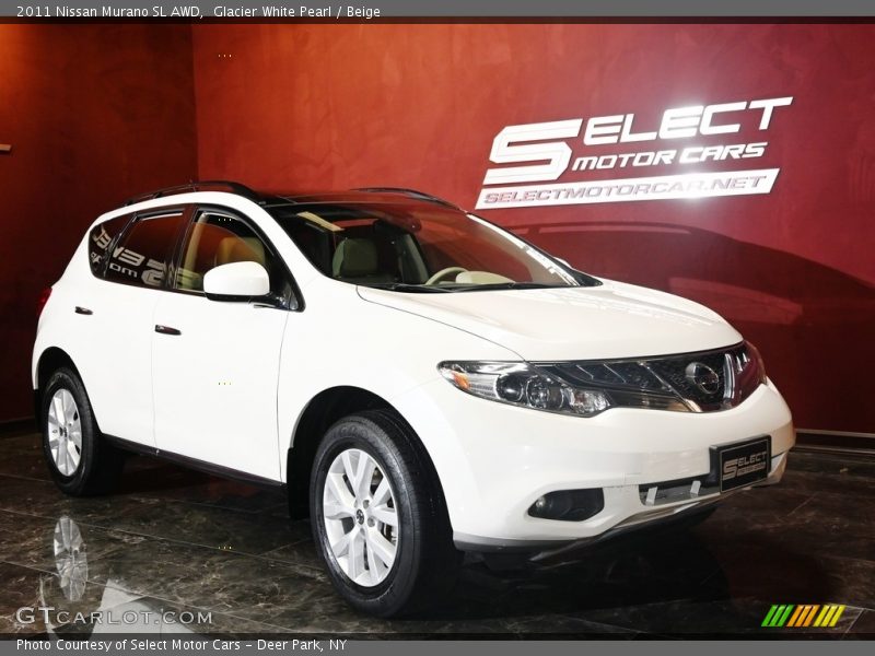 Glacier White Pearl / Beige 2011 Nissan Murano SL AWD