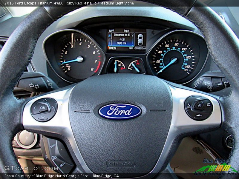 Ruby Red Metallic / Medium Light Stone 2015 Ford Escape Titanium 4WD